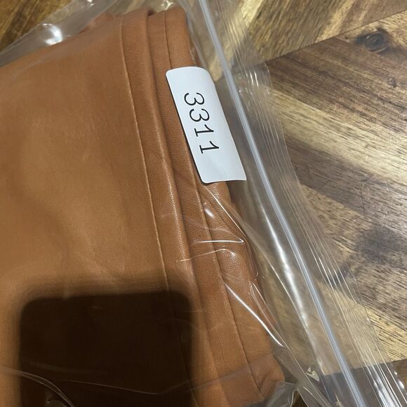 Cache Leather Pants Sz 8 Rock‎ Western Concert Party Camel Bootcut Y2K NOTE - Picture 10 of 10